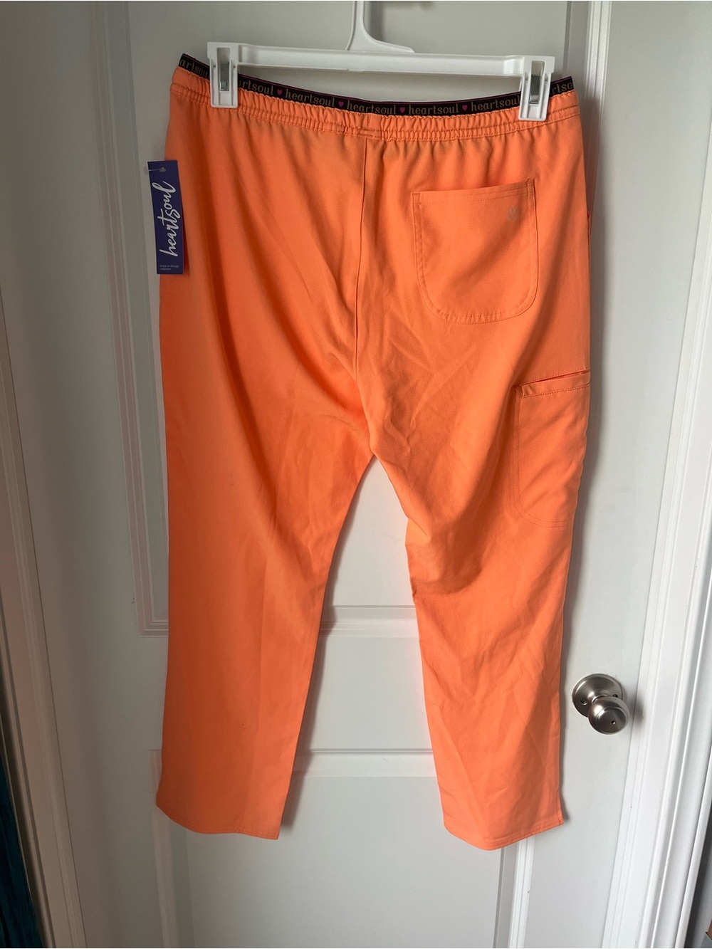 HeartSoul scrubs Orange Utility Scrub Joggers nwt see pics/description Med P - Picture 6 of 8